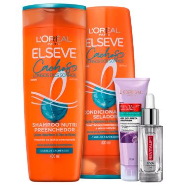 Imagem de Kit Beleza na Web Elseve L`Oréal Paris Cachos Longos & L`Oréal Paris Revitalift (4 Produtos)
