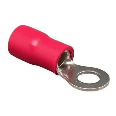 Imagem de Kit 10un Terminal Olhal Anel 10mm Vermelho M5 Pré Isolado