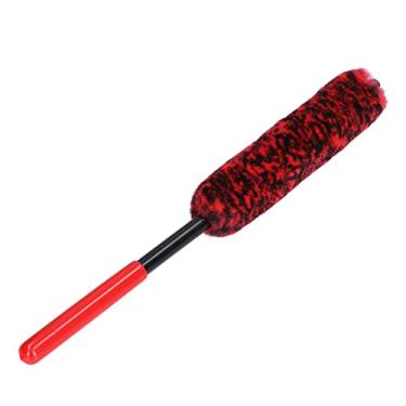 Imagem de Amazon Exclusiva Ferramenta de Escova de Limpeza de Cubo de Roda de Carro Vermelho Escova de Lavagem de Pneus de Alta Qualidade Suprimentos de Limpeza de Cuidados de Carro Uso