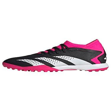 Imagem de adidas Tênis de futebol unissex com precisão 3 Turf, Preto/Branco/Team Shock Pink, 41 BR