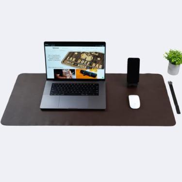 Imagem de Mousepad Gamer Couro Desk pad Gigante Notebook Teclado Mouse
