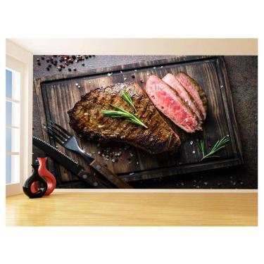 Imagem de Papel De Parede Alimentos Carne Churrasco Bife 3,5M Al278