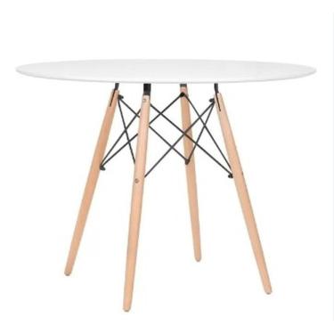 Imagem de Mesa De Jantar Redonda Eames Eiffel 70cm Branca