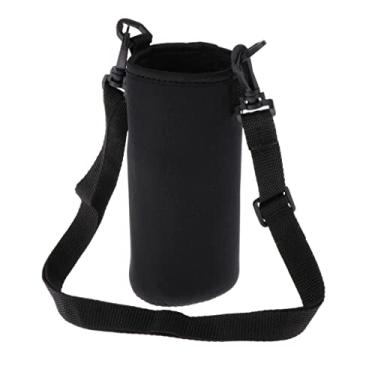 Imagem de LoveinDIY Bolsa isolante para garrafa de água esportiva com bolsa de neoprene para bolsa de manga preta - 550 ml