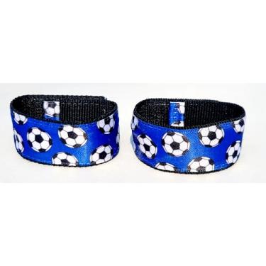 Imagem de Sleeve Scrunchies Futebol azul