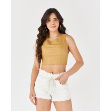 Imagem de SHORTS FEMININO BOYFRIEND COM CÓS E BARRA DESFIADA E CORDÃO-Feminino