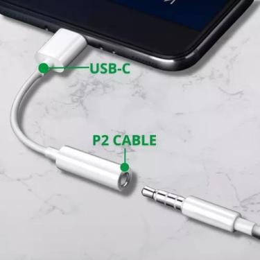 Imagem de Adaptador TIPO C Cabo P2 Fone Ouvido Todos celulares USB-C - Rhos