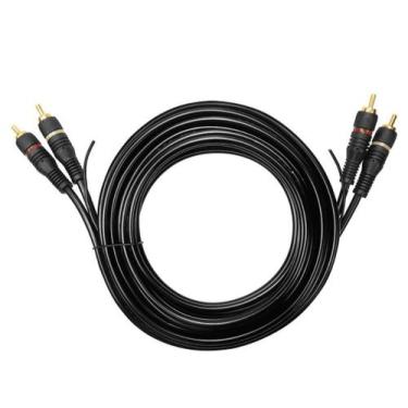 Imagem de Cabo de Audio EVUS Standard C-018 GOLD 2RCA+2RCA Macho 3METROS