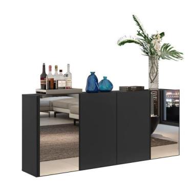 Imagem de Aparador Buffet 4 Portas com Espelho Suspenso Vegas Multimóveis V3595,
