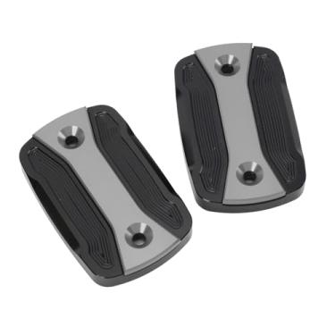 Imagem de Par de Tampas do Reservatório de Fluido de Freio de Motocicleta, Tampas de Cilindro Mestre de Embreagem de Freio de Liga de Alumínio para XMAX 300 125 250 2017 a 2023 (Ti Cor)