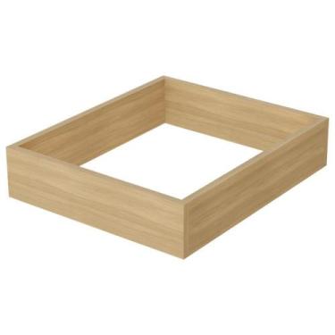 Imagem de Fechamento de Cozinha Modulado Kit de Rodapé Multilinha 40x47x10cm Nat