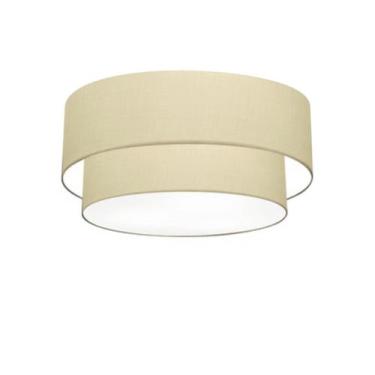 Imagem de Plafon Para Quarto Cilíndrico SQ-3017 Cúpula Cor Algodão Crú - Vivare