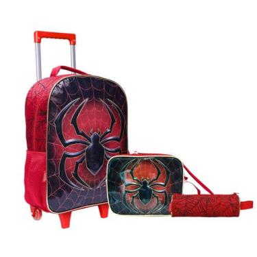 Imagem de Kit Mochila Rodinha Super Spider Infantil Escola Lançamento - Rocie, V