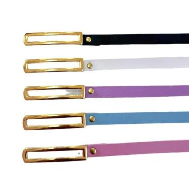 Imagem de Cinto Infantil Feminino Vazado Fivela Dourada Blogueirinha - AK FASHIO