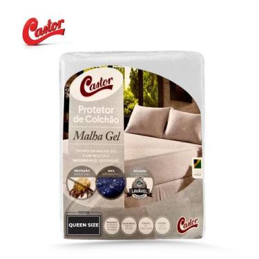 Imagem de Protetor Impermeável Malha Gel Branco Queen Size 160x200x050 - CASTOR