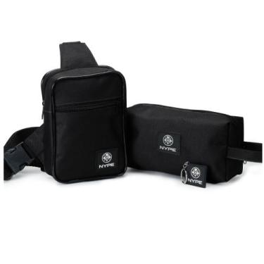 Imagem de Kit Bolsa Shoulder Bag Transversal  Alça Regulável e Destacável Necess