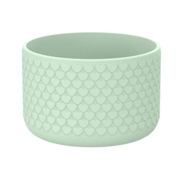 Imagem de WUQID Bota de silicone com textura em forma de coração, compatível com Stanle Quencher H2.0 e IceFlow Flip 590 ml, 850 g, 1134 g e Hydro Sport Flask de 350 a 680 g, capa de manga inferior de garrafa