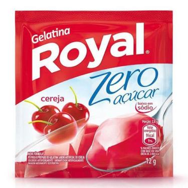Imagem de Pó Para Preparo de Gelatina Sabor Cereja Zero Açúcar Royal 12g