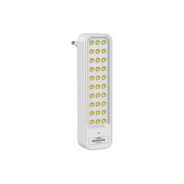Imagem de Luminária De Emergência Led Blumenau 1w Com Plug Integrado Bivolt 6500k Luz Branca