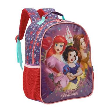 Imagem de Mochila Escolar Tamanho G 16'' Princesas X1 Castelo Disney Xeryus 1314
