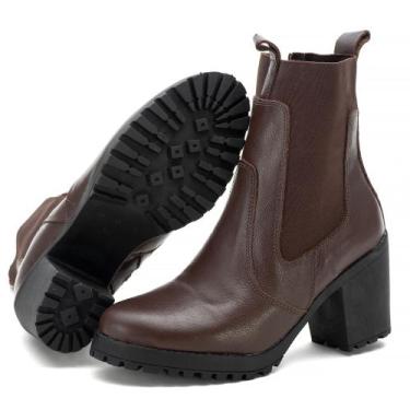 Imagem de Bota Feminina Tratorada em Couro: Estilo e Conforto - Morph Store, 35,