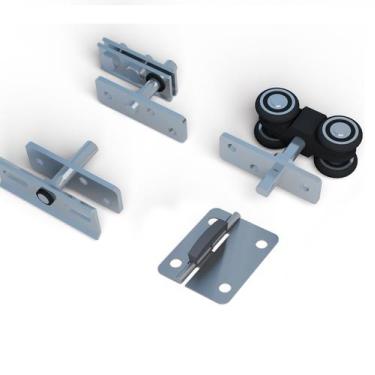 Imagem de KIT Sistema Aereo Para Portas Tipo Camarão DN 80 PL 02 Folhas  DUCASSE