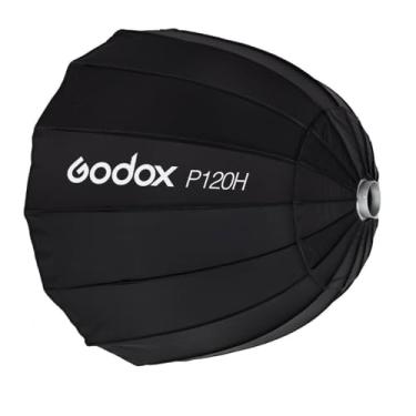 Imagem de Godox P120H Softbox parabólico profundo de 122 cm para luz de flash de vídeo de estúdio, suporte Bowens, resistente a altas temperaturas