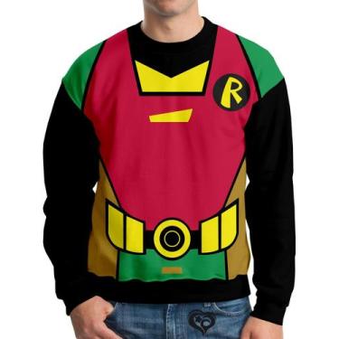 Imagem de Moletom Robin Infantil UNISSEX Roupa blusa casaco Batman - Alemark, 8,