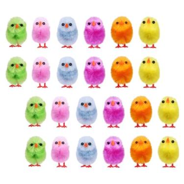 Imagem de Angoily Peças Pintinhos De Pele De Páscoa Pintinhos De Páscoa Brinquedos De Pelúcia De Pintinho Peludo Mini Figuras De Frango Brinquedo De Frango Fofo Para Enchimentos De Cesta De