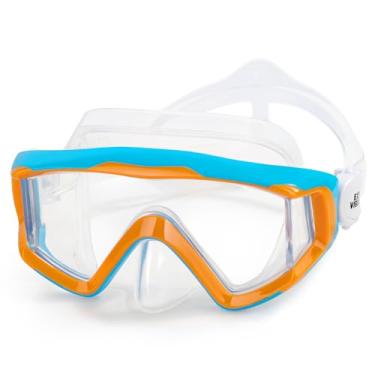 Imagem de EXP VISION Máscara de Natação Infantil-Óculos de Natação Antiembaçantes 180° para Mergulho com Snorkel Infantil, Óculos de Proteção À Prova de Vazamentos para Crianças com Proteção Nasal para Meninos