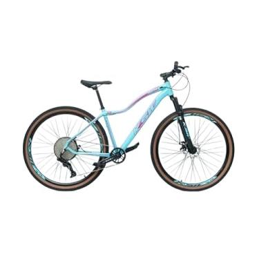 Imagem de Bicicleta Bike Aro 29 KSW e KSX Fem. MTB 12v 11x52 Cabeamento Interno Freio Hidráulico Suspensão C/Trava (Tiffany Chiclete Brilho, 15)