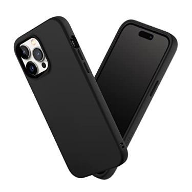 Imagem de RhinoShield Capa compatível com [iPhone 14 Pro Max] | SolidSuit - Capa protetora de design fino absorvente de choque com acabamento fosco premium 3,5 m/proteção contra quedas de 3,4 m - Preto clássico