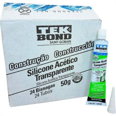 Imagem de Silicone Tekbond Acetico 50G. Construcao Transparente Colmeia - Caixa 