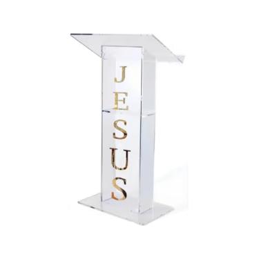 Imagem de Pulpito Em Acrílico Transparente Empresa Igreja Palanque