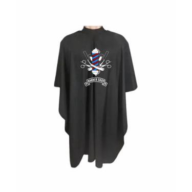 Imagem de Capa de Barbeiro Estampada em Microfibra Fecho em Botão - LUALKI STORE