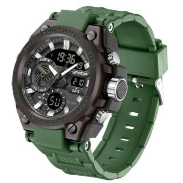Imagem de Relógio Esportivo Masculino Dual Display Digital LED Impermeável - San