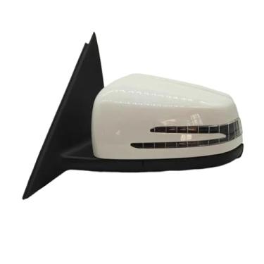 Imagem de Conjunto de capa de espelho retrovisor esquerdo e direito do carro compatível com Mercedes-Benz W212 E250 E300 E350 E400 E550 E63 AMG 2010-2016(Only Left white)