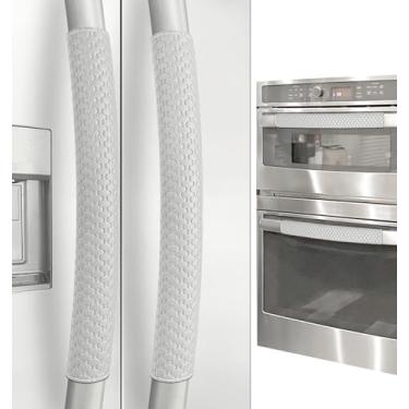 Imagem de Capas de maçaneta de porta de geladeira, 4 peças, capas de maçaneta de eletrodomésticos de desempenho, capas de maçaneta de geladeira antiderrapantes, mantenha sua cozinha limpa, protetores de