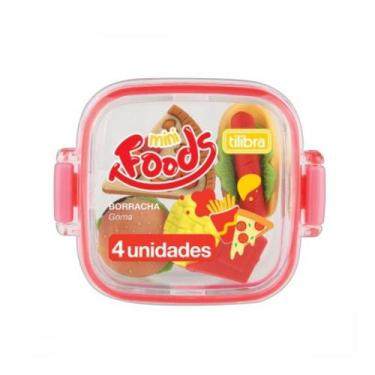 Imagem de Borracha Lanch Foods Pote/4 - Tilibra