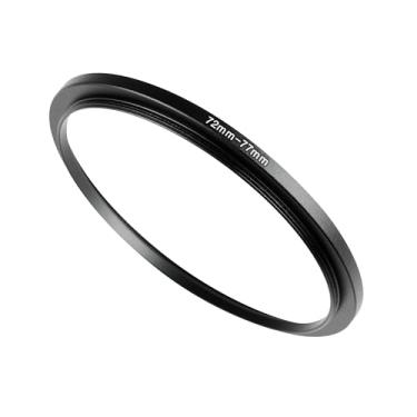 Imagem de JOYTOLIN Adaptador de anel de metal de 72-77 mm compatível com câmeras mirrorless DSLR Lens, conversor de rosca de filtro UV CPL ND, preto