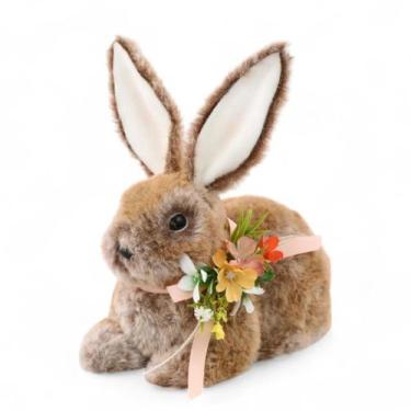 Imagem de Coelho Da Páscoa Pão De Mel Deitado C/ Laço 1064685 22cm - CROMUS
