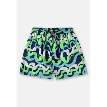 Imagem de Short Infantil para Menino em Microfibra Up Baby, Azul marinho, P