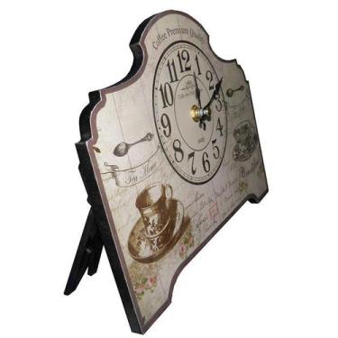 Imagem de Relogio De Mesa Cafe da Manha Vintage Retro Decoracao Casa (XIN-07) - 