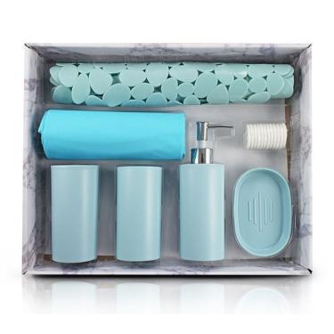 Imagem de Kit de Banheiro Completo de 7 Peças (Cozy) Jacki Design - AAP19793 Cor:Turquesa