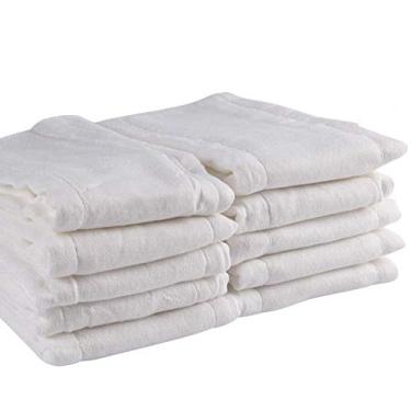 Imagem de Fasoar Pacote com 10 panos de fraldas pré-dobrados – Algodão premium cru, capas de fraldas laváveis para bebês e crianças, multiuso (4,5 a 16 kg)