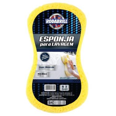 Imagem de Esponja De Espuma Super Absorção Lavar Carro Multiuso - RODABRILL