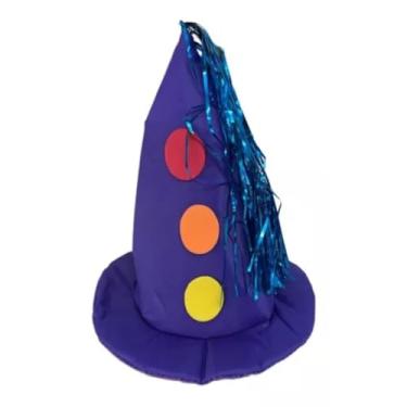 Imagem de Chapéu De Dublado Colorido Para Fantasia De Palhaço Infantil (ROXO)