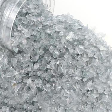 Imagem de LePe Vidro de fogo triturado para artesanato, pedra de cascalho de vidro temperado, vidro quebrado, lascas de pedras preciosas de fogo para artesanato, arte em resina, decoração de jardim de aquário,