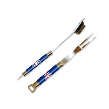 Imagem de NCAA Arizona Wildcats Conjunto de limpador de garfo e grelha para churrasco