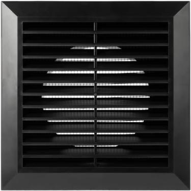 Imagem de Grade de ventilação preta de 10 cm - Uso interno/externo - (flange de 3,9" Ø/tampa 17 x 17 cm) - grelha de ventilação de ar - capô de exaustão - Disponível em 3 tamanhos / 4 cores.